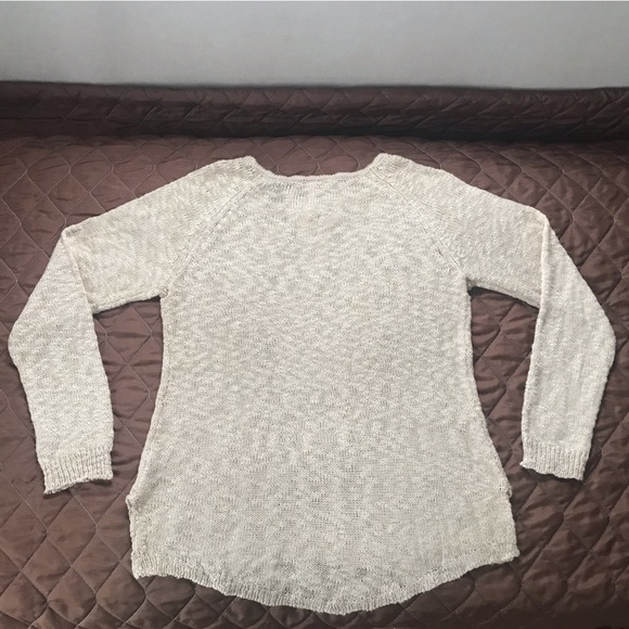 Xhilaration Knit Sweater - Large. Never Worn. Beige color with laced tie. - Picture 3 of 11